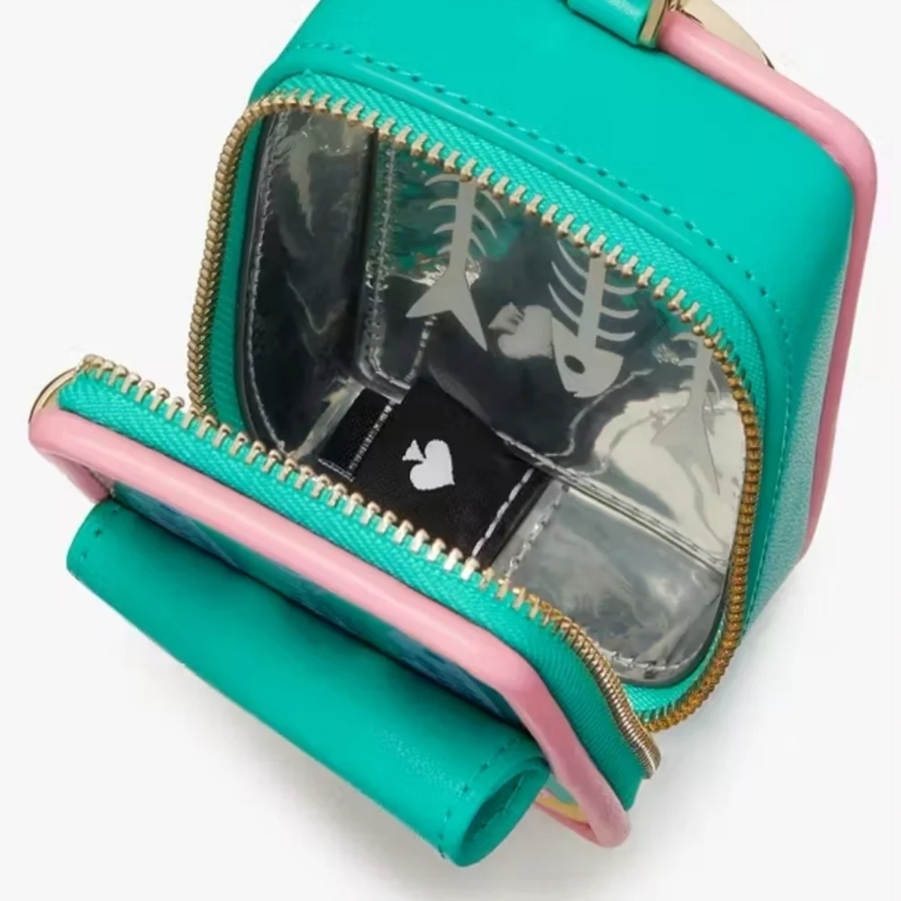 Kate spade Day tripper sardine smooth leather zip-around bag charm/Keychain - Picture 3 of 7